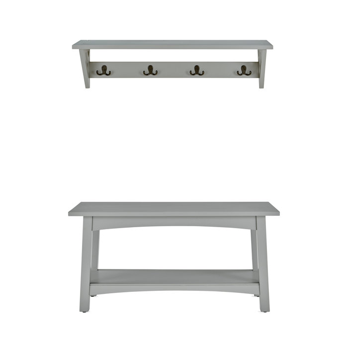 Rosalind Wheeler Lund Hall Tree 36'' Wide with Bench & Reviews Wayfair